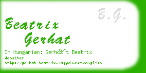 beatrix gerhat business card
